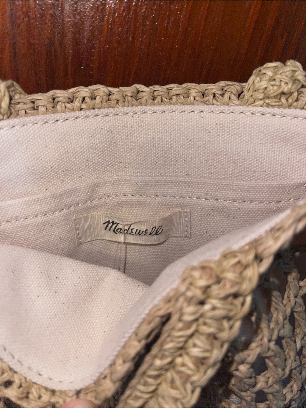 NWT Madewell small straw transport crossbody - Picture 7 of 9